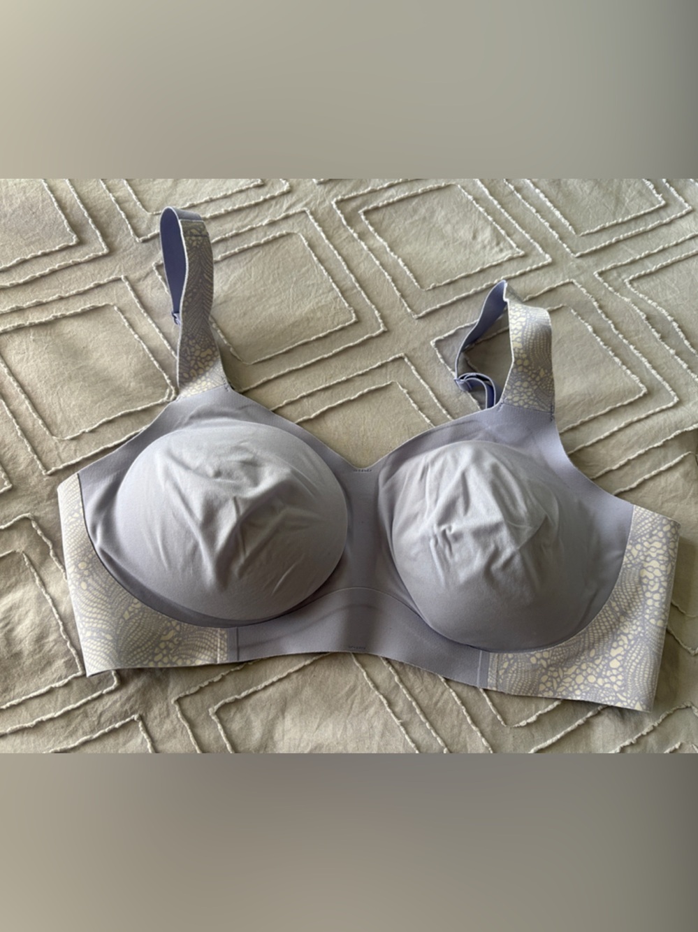 Light Gray Wireless Support Bra with Smooth Molded Cups